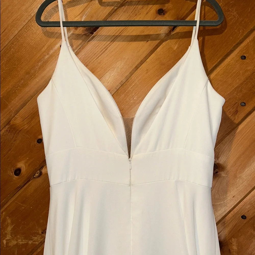 Oxford Street deep V pure white A line wedding dress NWT - Picture 9 of 12